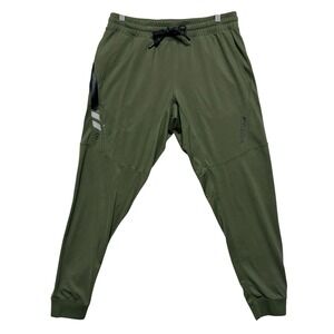 Virus IconX Joggers Mens M Olive Green Athletic Pants Zip Pocket